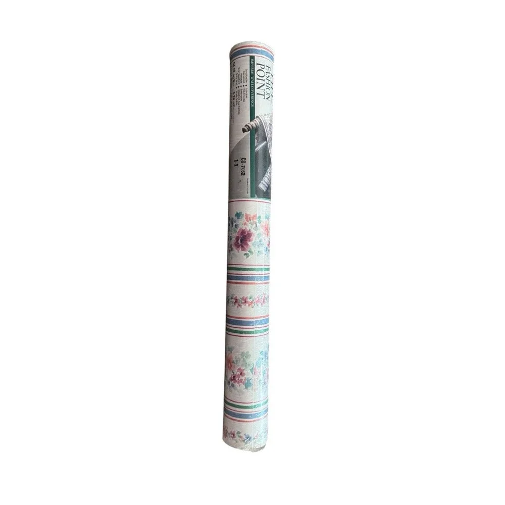 Vintage FASHION POINT  FLORAL  Wall Paper  1 Rolls Vintage Wallpaper SEALED‎